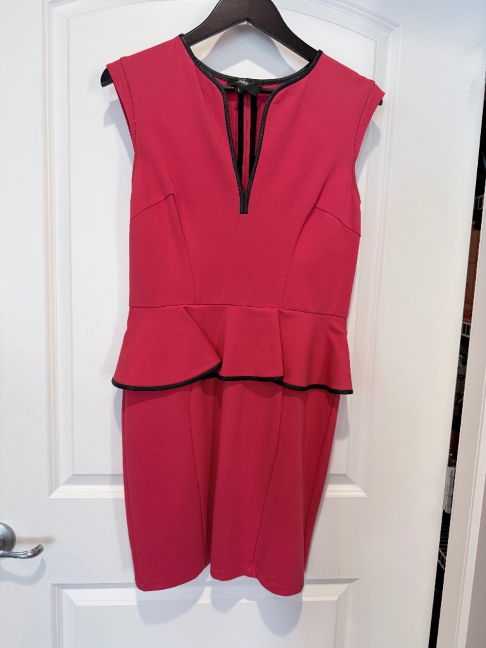 Red peplum dress- size large